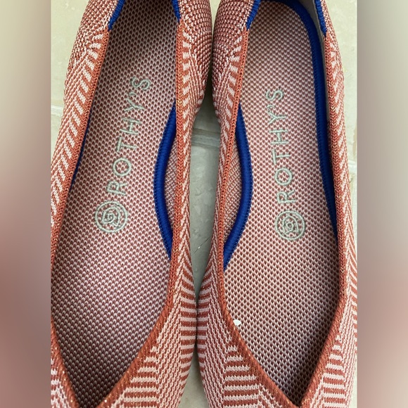 Rothy’s *Rare* Amber Metallic Herringbone Pointed Ballet Flats - Picture 9 of 10